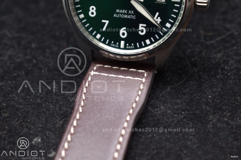 Strap Green Edition Brown 1:1 Best A32111 XX ZF Dial Pilot IW328205 Mark on Leather 1206